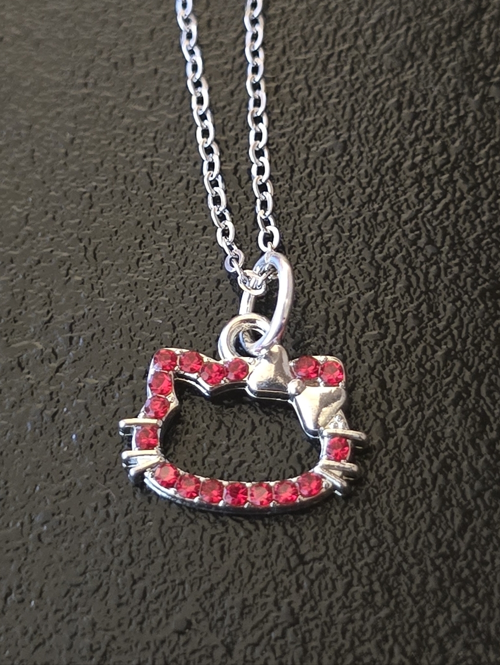 Silver Tone Hello Kitty Necklace